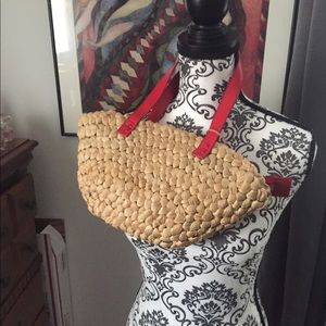 Small wicker handbag